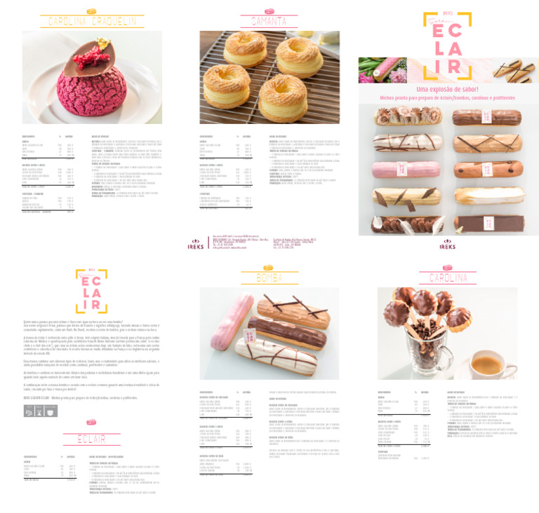 Receita de Eclairs e Bombas Irresistíveis | PDF | Creme (gastronomia ...