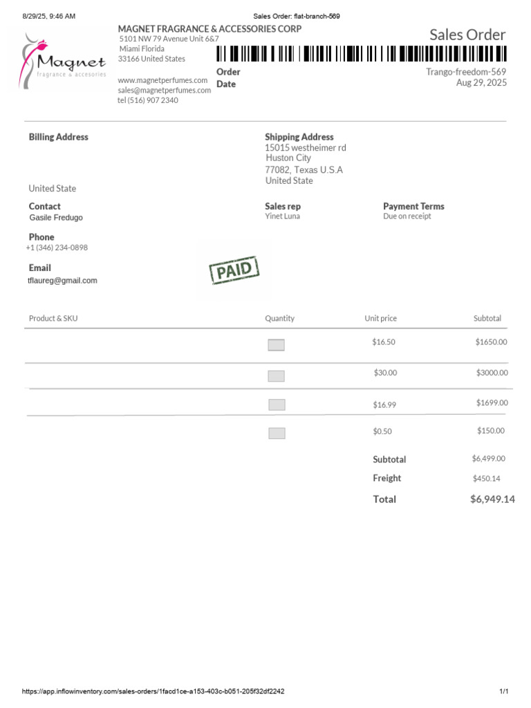 Sales Order Summary for Fragrance Products | PDF | Perfume | Perfumery