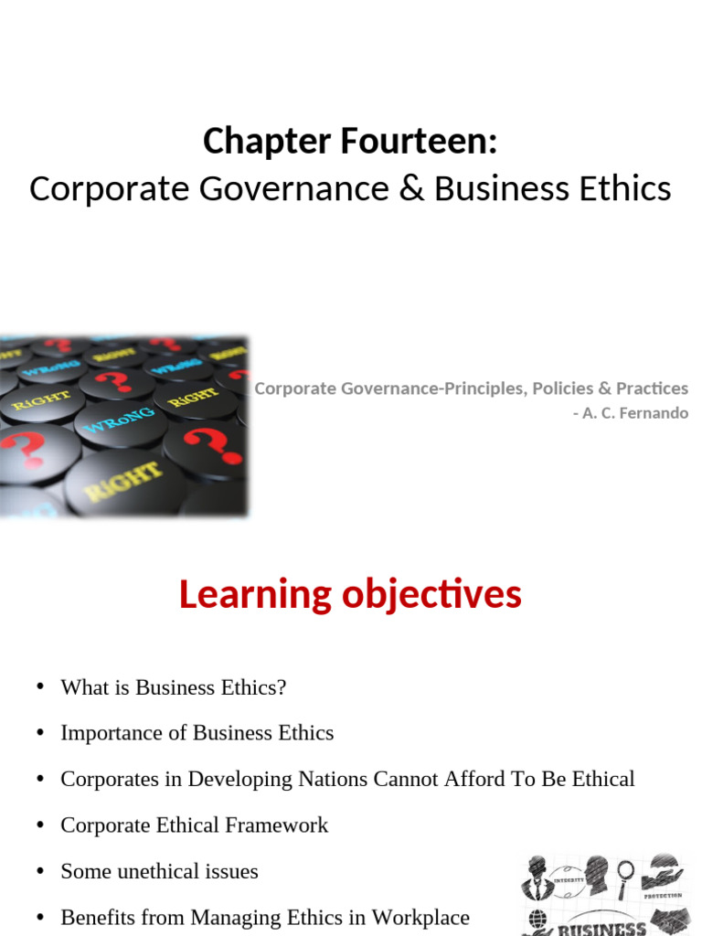 3. Chapter Fourteen_Corporate Governance and Business Ethics | PDF ...
