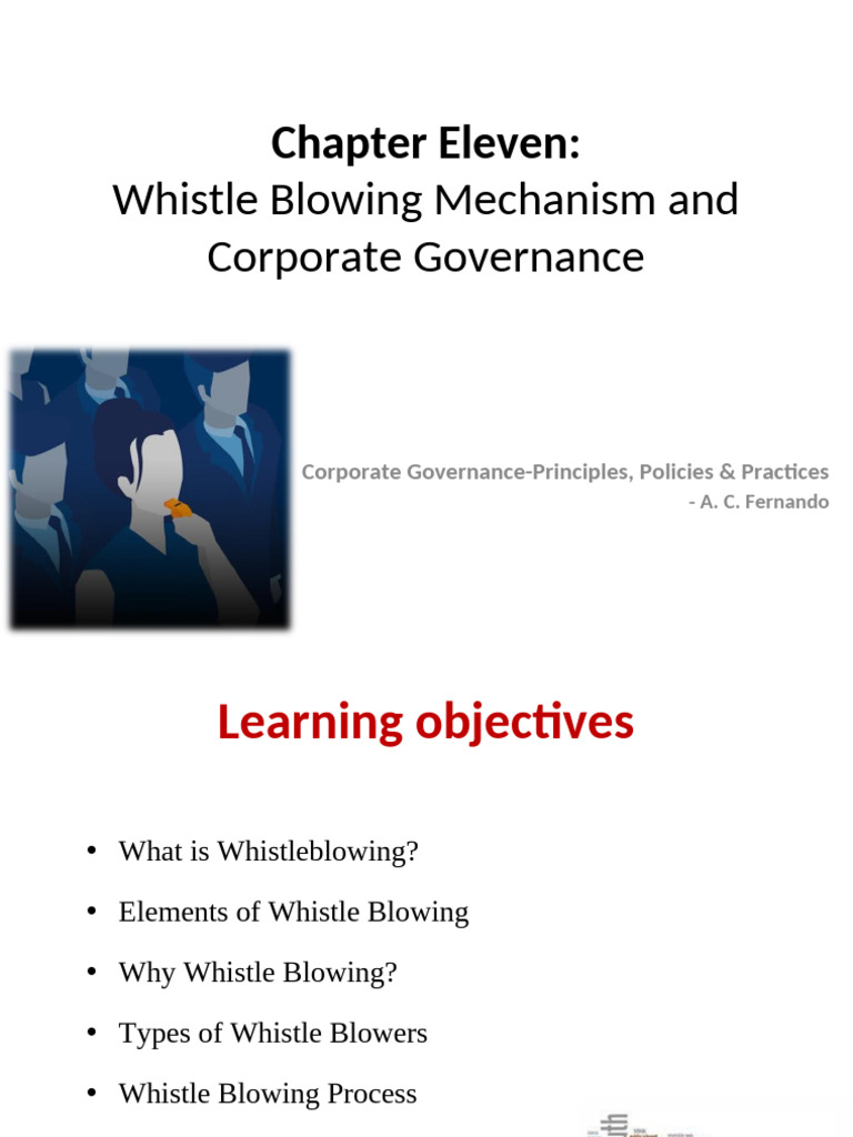 Chapter Eleven - Whistle Blowing Mechanism & Corporate Governance | PDF ...
