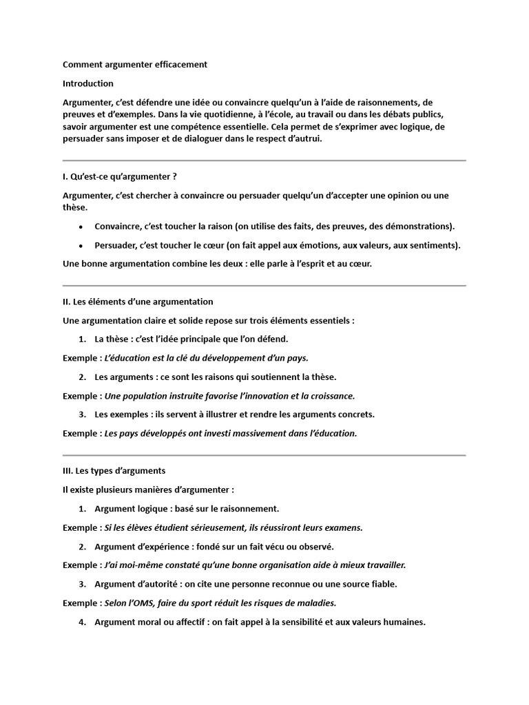 Argumenter avec efficacité et persuasion | PDF | Argumentation | Logique