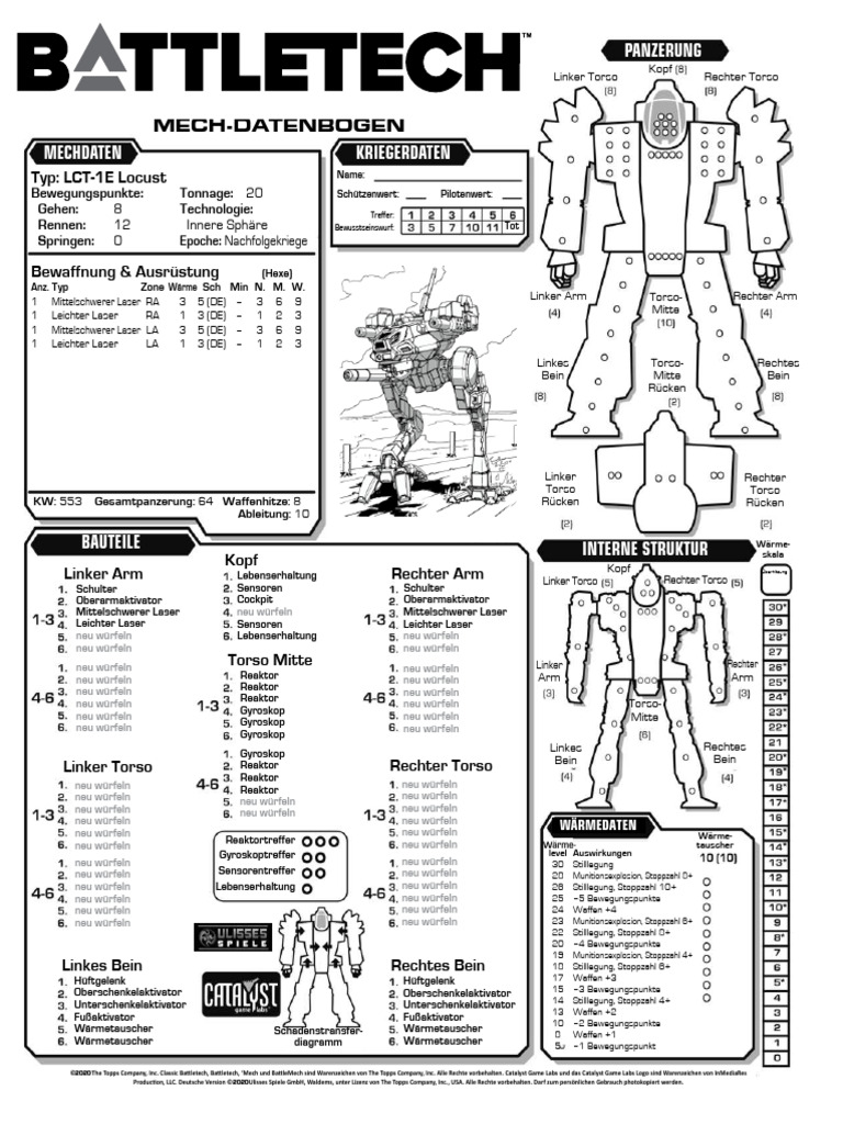 BattleTech Mechdatenboegen | PDF