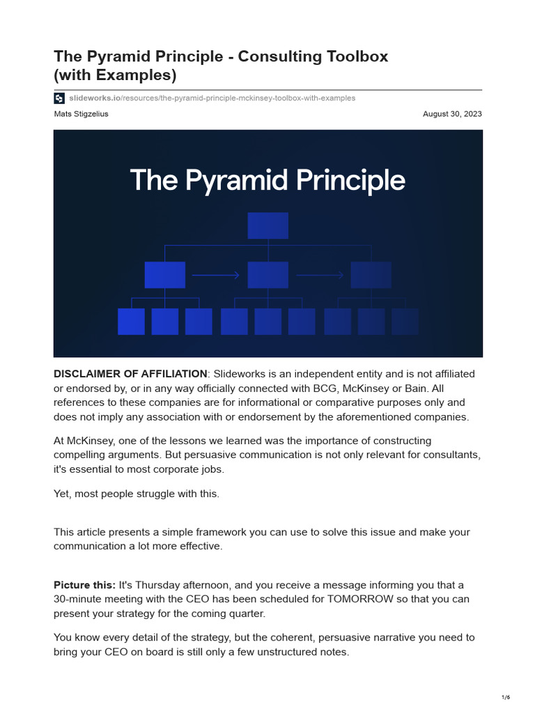 Master the Pyramid Principle for Persuasive Presentations | PDF
