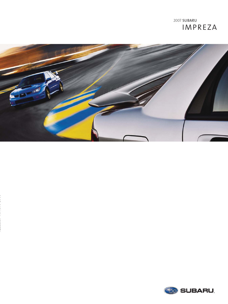 2007 Subaru Impreza Overview and Features | PDF | Four Wheel Drive | Car