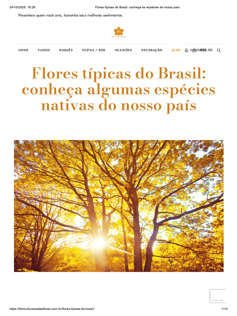 Flores Nativas do Brasil: Espécies Típicas | PDF | Brasil | Flores