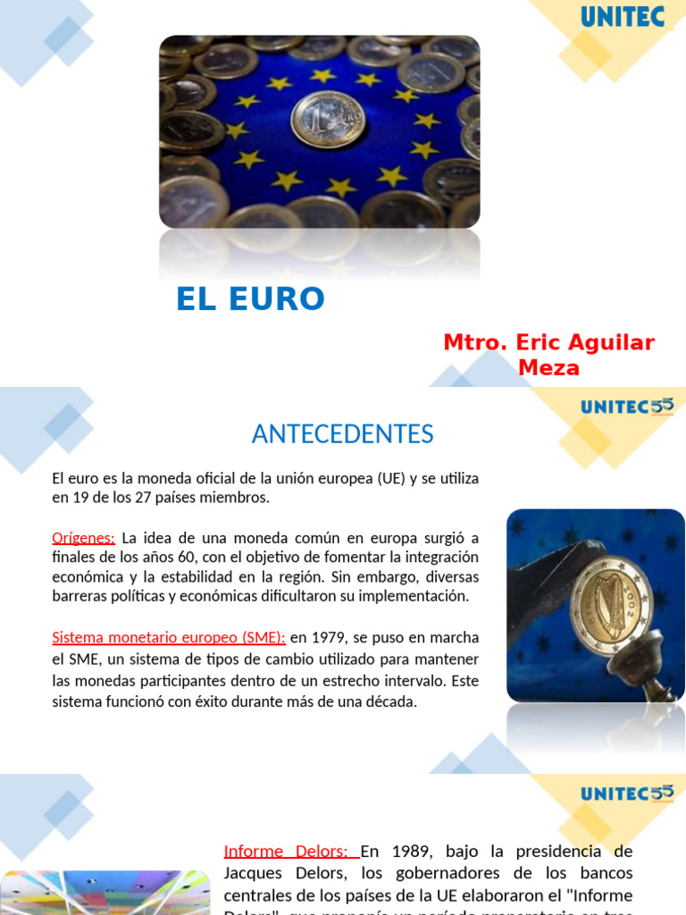 Semana 12 - El Euro en La Union Europea | PDF | Euro | Unión Económica ...
