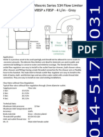 Altecnic Series 534 Flow Limiter MBSP X FBSP - 4 Litre Per Minute - Grey Cartridge