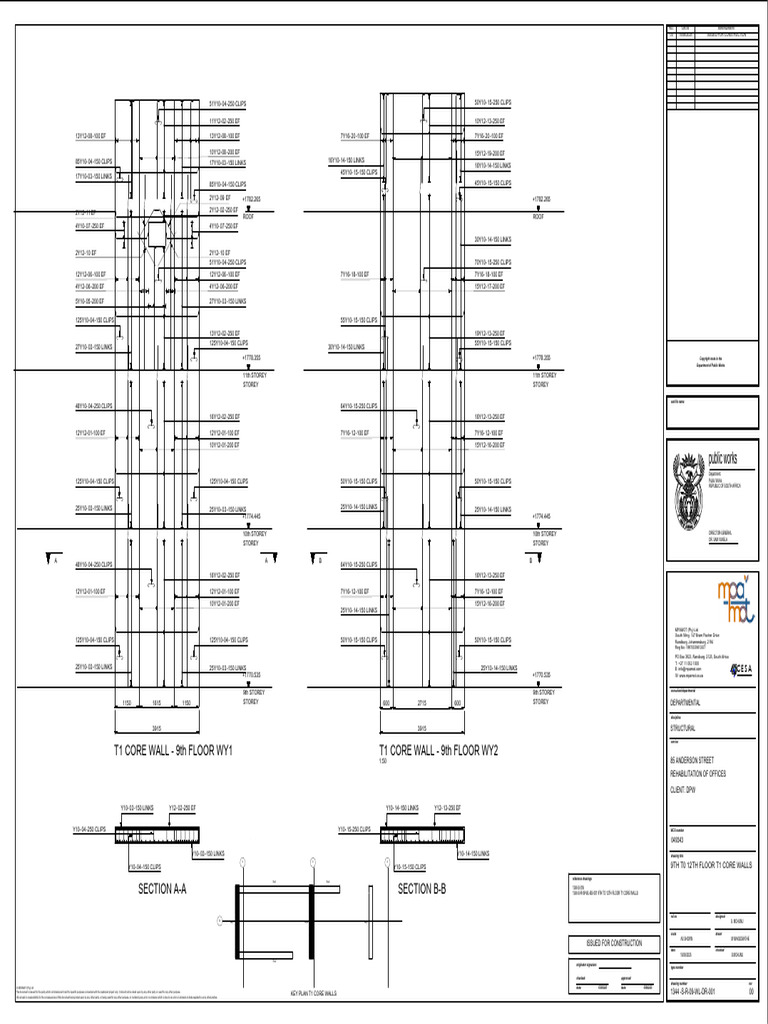T1 Core Walls Construction Details | PDF