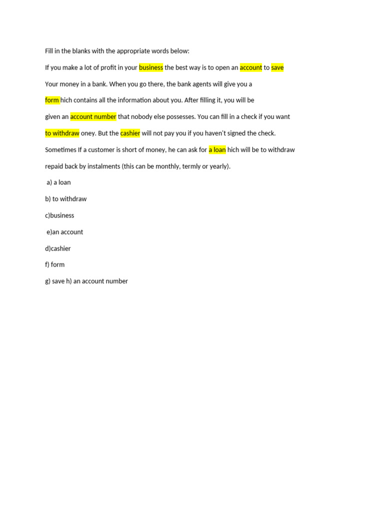 Banking Basics: Account Setup Guide | PDF