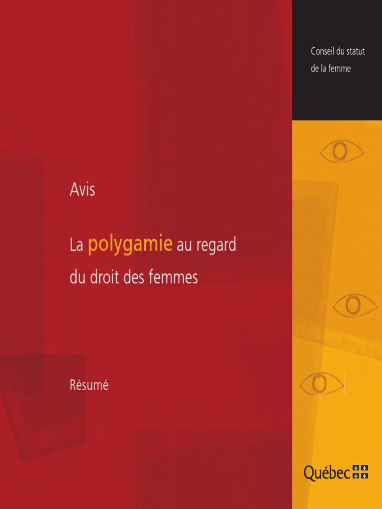 Polygamie et droits des femmes au Canada | PDF | Polygamie | Mariage