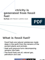 How Electricity Is Generated From Fossil Fuel