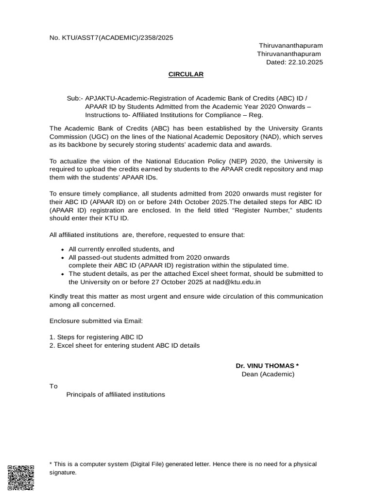 ABC ID Registration Instructions for Students | PDF
