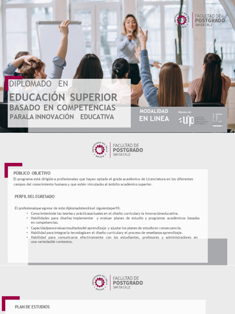 Diplomado en Educación Superior Online | PDF | Plan de estudios ...