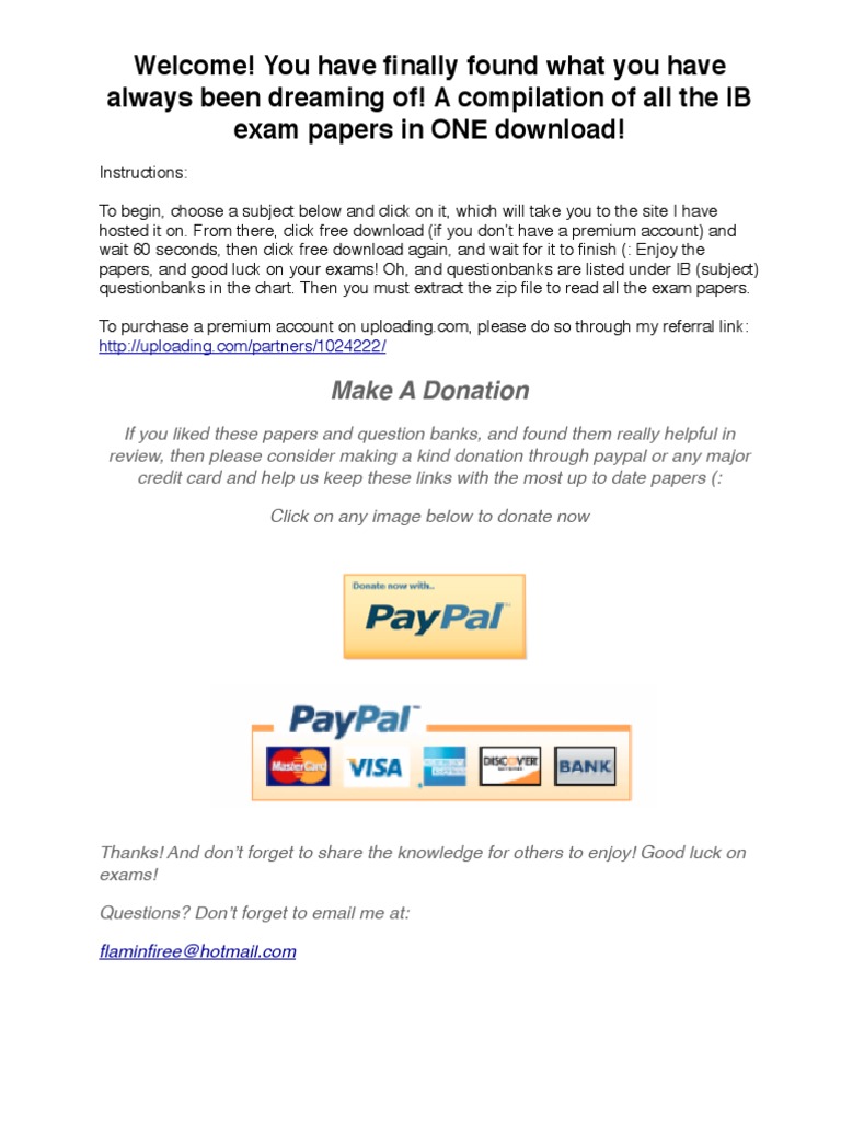 IB Past Paper Links | PDF | Languages | Language Arts & Discipline