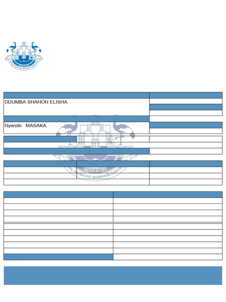 Water & Sewerage Invoice Summary | PDF