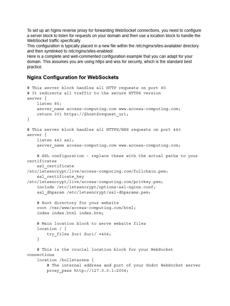 Give Me The Nginx Reverse Proxy Configuration For ... | PDF | Proxy ...