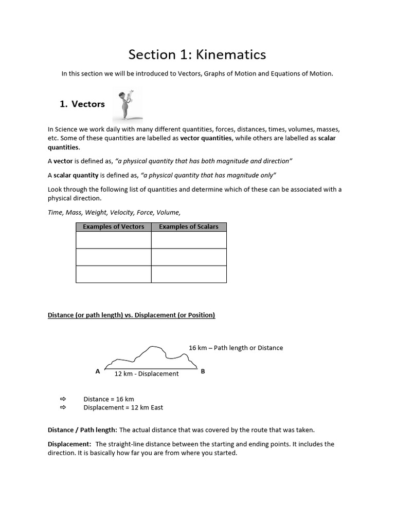 Kinematics: Vectors and Motion Equations | PDF | Acceleration ...