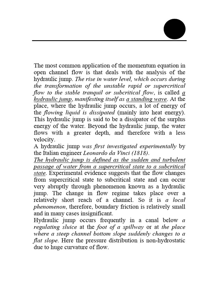 Hydraulic Jump Analysis and Applications | PDF | Continuum Mechanics ...