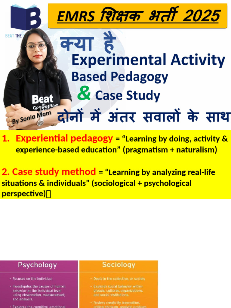 Case Study and Experintial Activity Bases Lerning | PDF