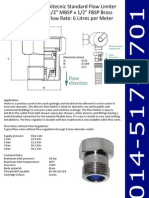 Altecnic Standard Flow Limiter 1-2inch MBSP X 1-2inch FBSP Brass 6 Litres Per Meter