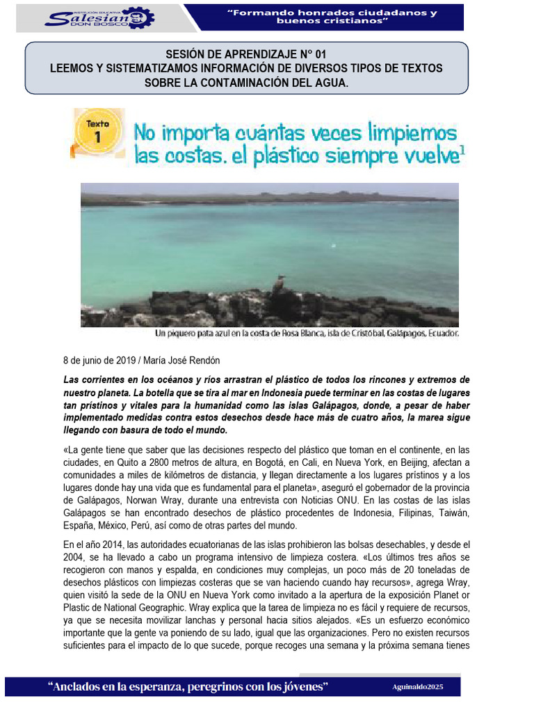 Impacto del plástico en Galápagos y ríos | PDF | Residuos | Islas Galápagos