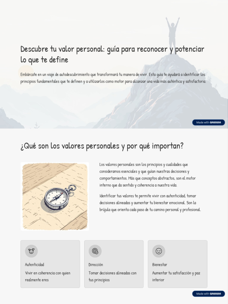 Descubre y Potencia Tus Valores Personales | PDF | Motivación ...