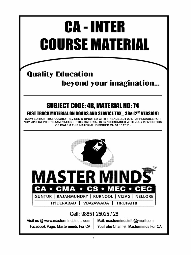 GST Fast Track Material | PDF