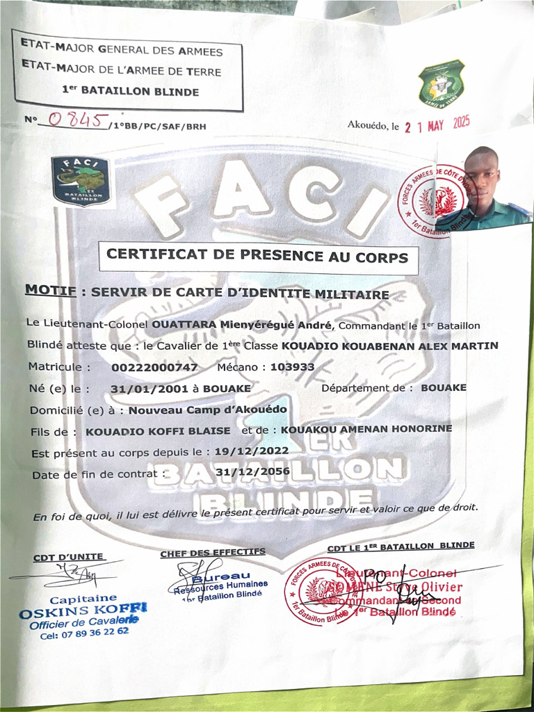 État-Major Général des Forces Armées du Bénin (@emgfab