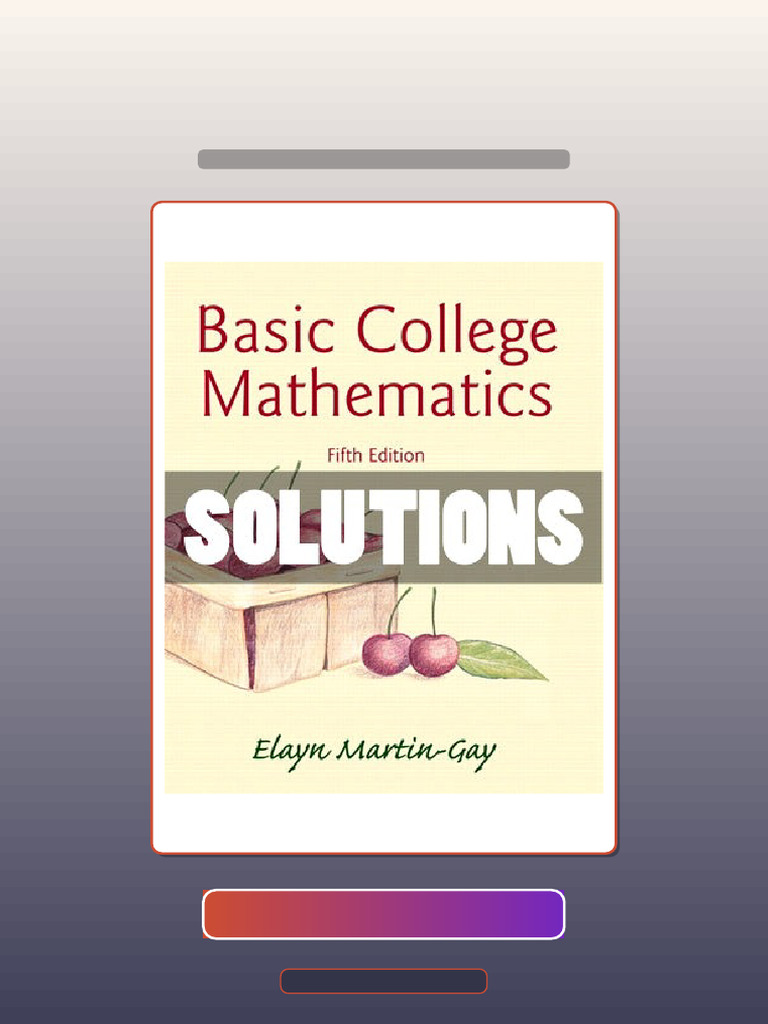 Ultimate Bundle Basic College Mathematics 5 Ed Martin Gay eBook and ...