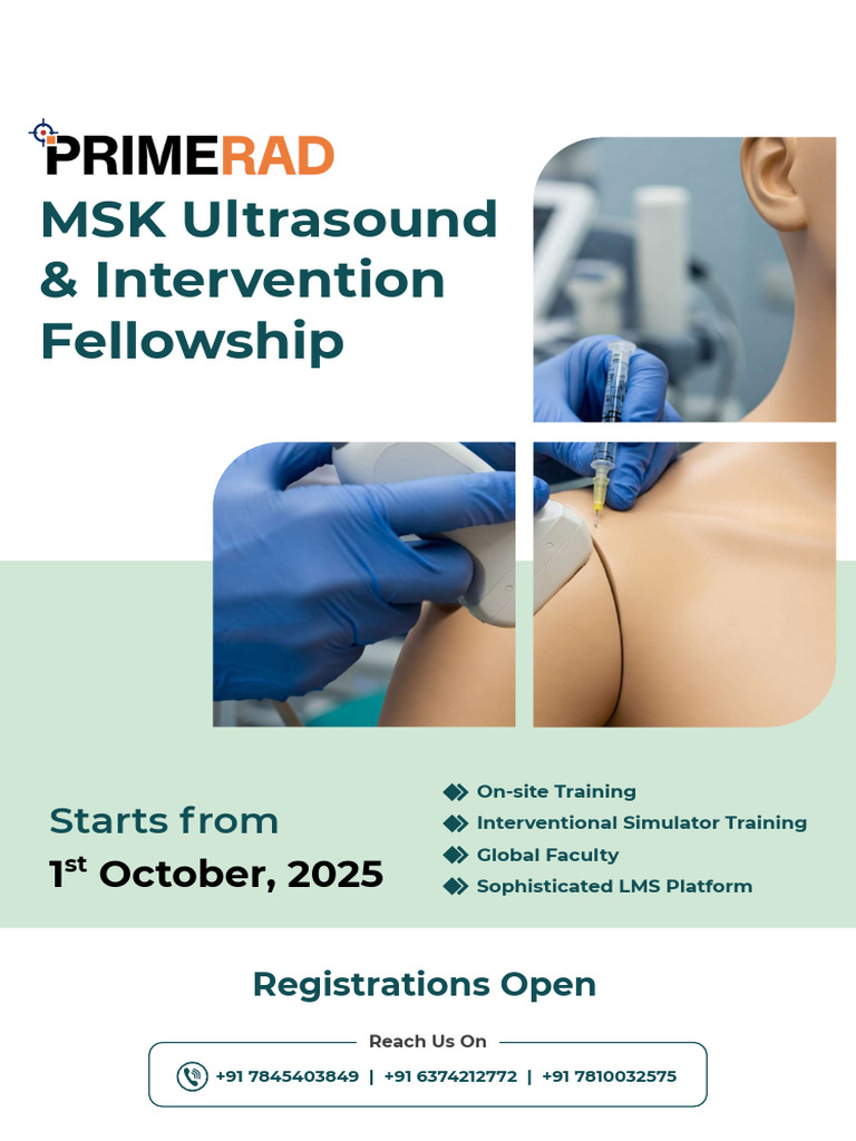 MSK Ultrasound & Intervention Fellowship | PDF | Knee | Elbow