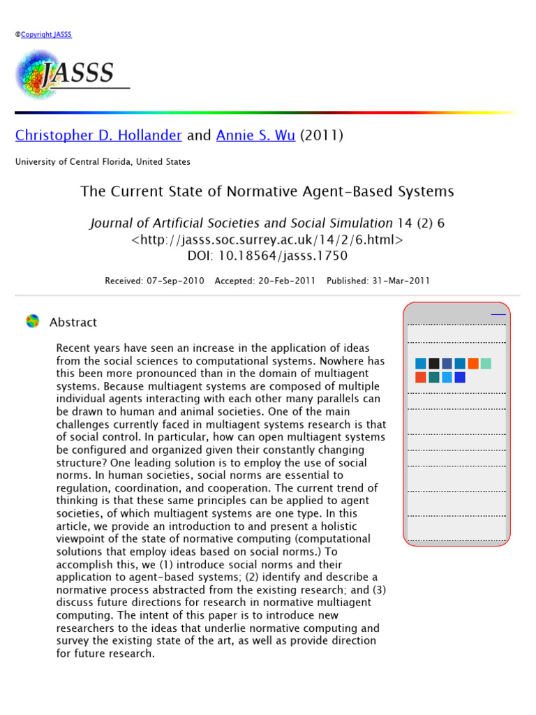Normative Agent-Based Systems Overview | PDF | Deviance (Sociology ...