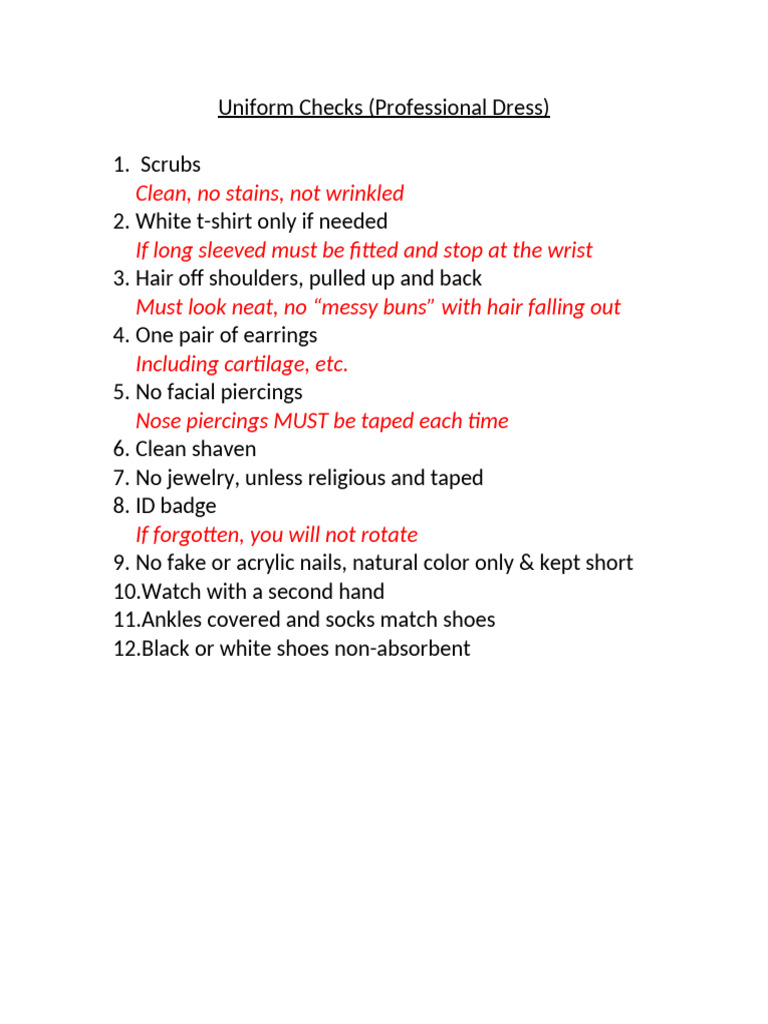 Professional Dress Code Guidelines | PDF