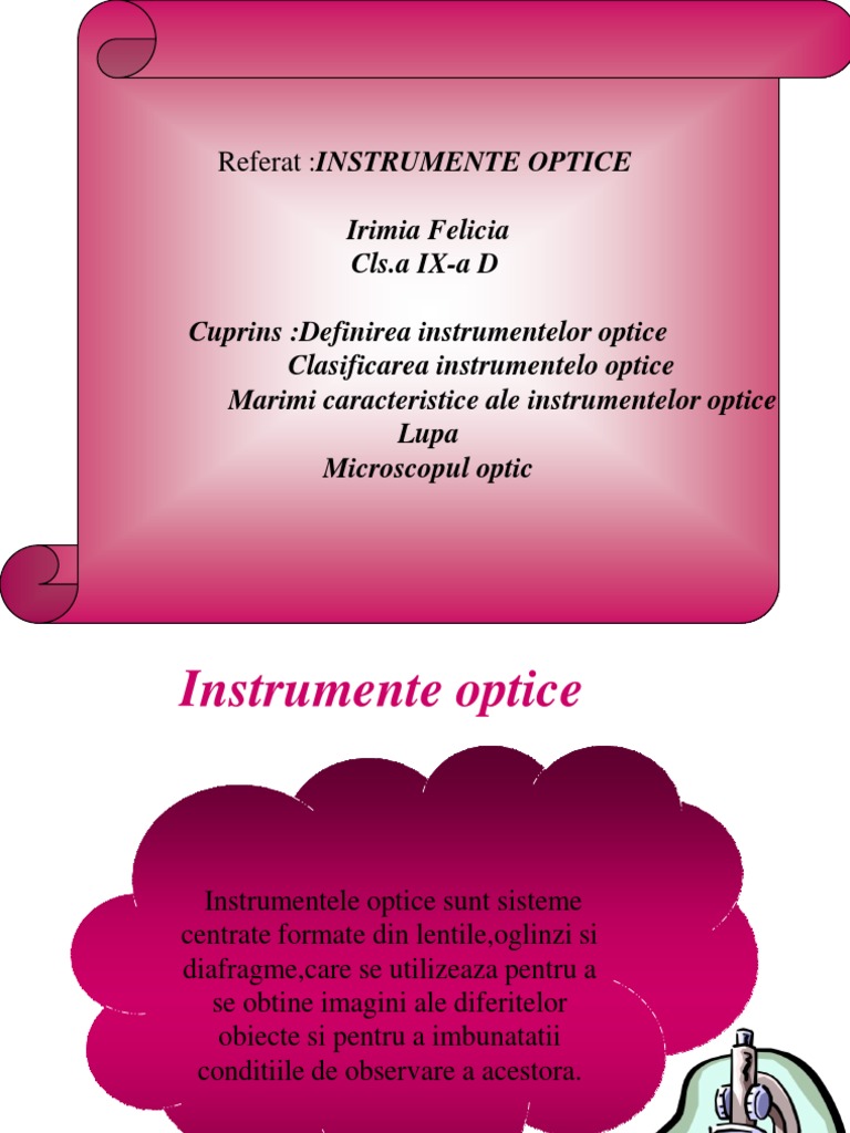 Instrumente Optice | PDF