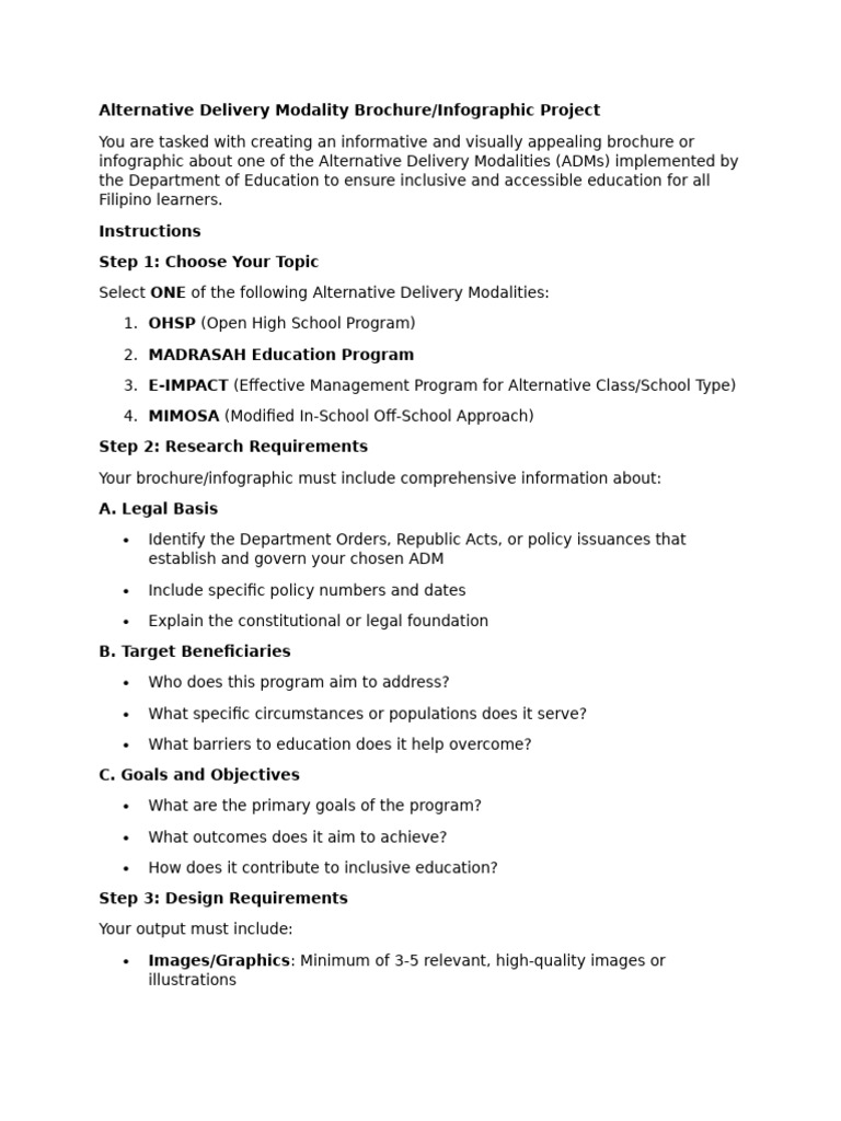 Inclusive Education ADMs Brochure Guide | PDF | Infographics | Page Layout