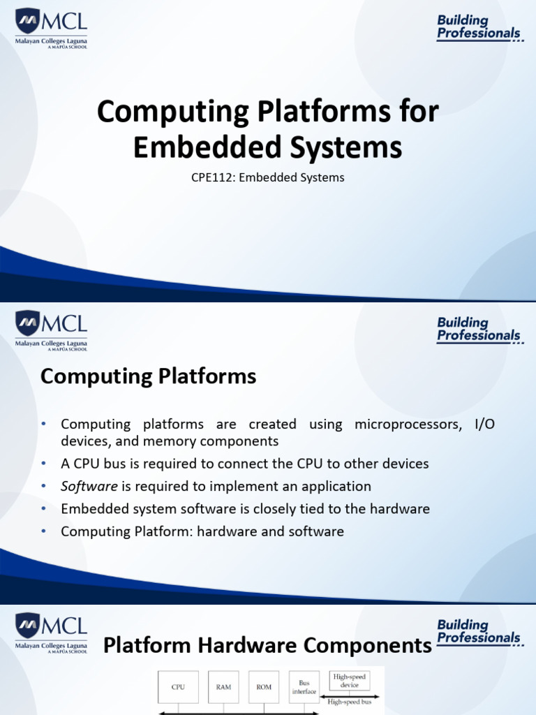 Embedded Systems Computing Platforms | PDF | Operating System | Random ...