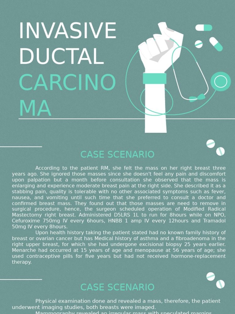 Grade 2 Invasive Ductal Carcinoma Case Study | PDF | Breast | Breast Cancer