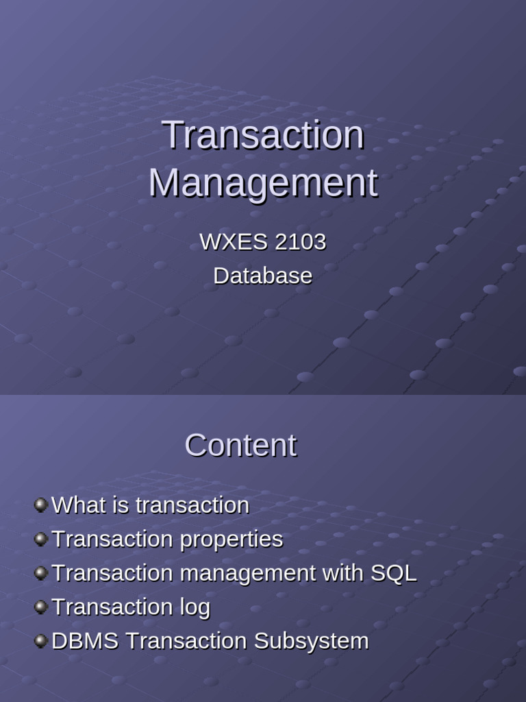Understanding Database Transaction Management | PDF | Database ...