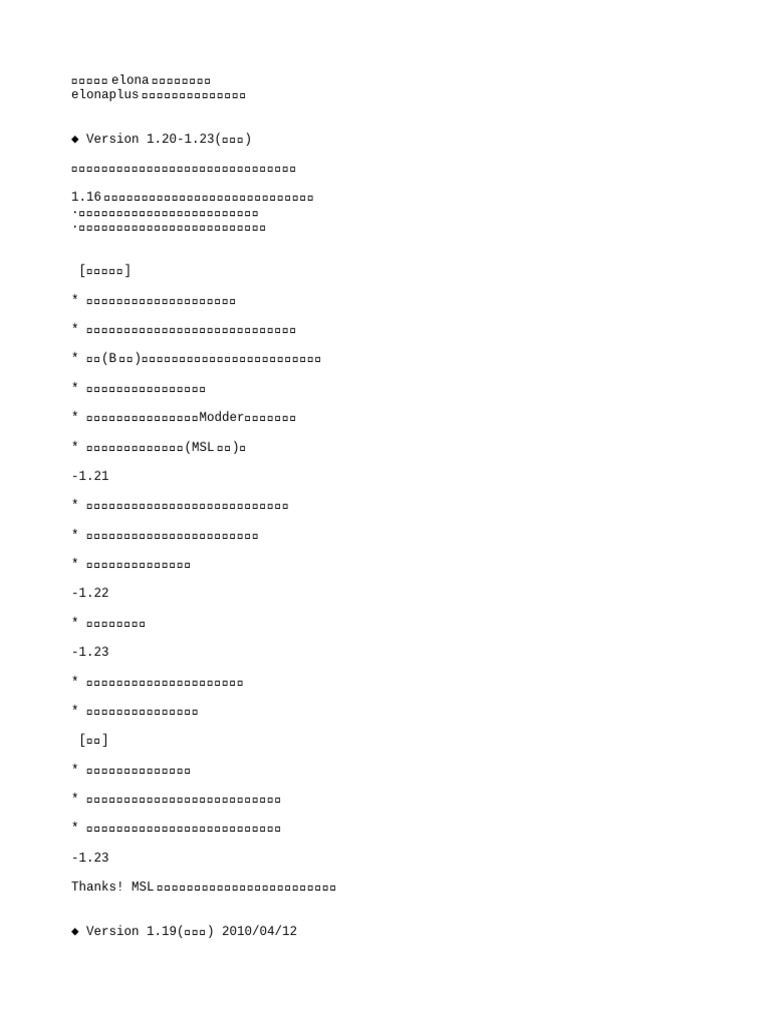 更新履歴 (elona) | PDF