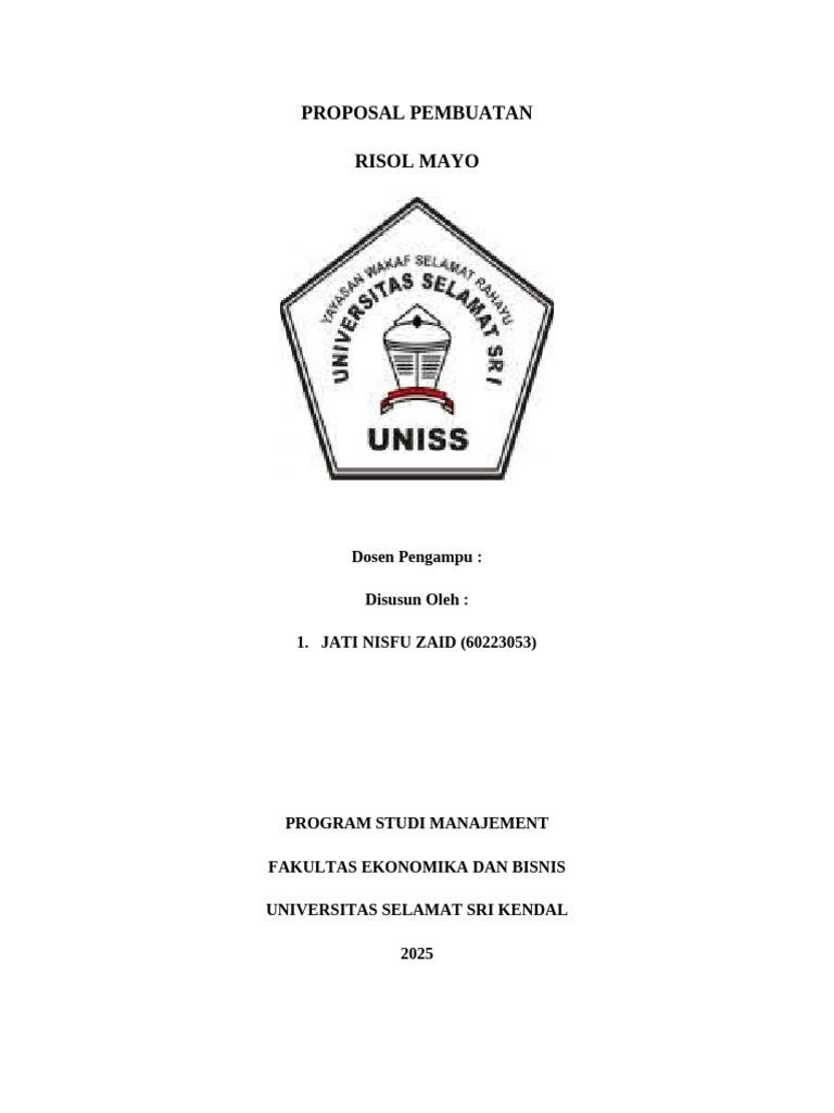 Proposal Usaha Risol Mayo 2025 | PDF