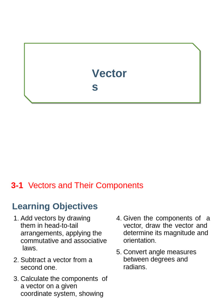 Understanding Vectors and Their Operations | PDF | Euclidean Vector ...