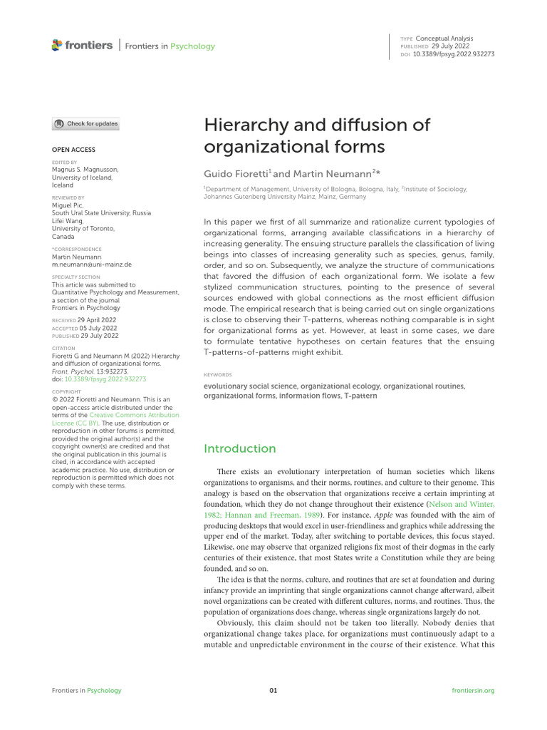 Hierarchy of Organization | PDF | Data | Bureaucracy