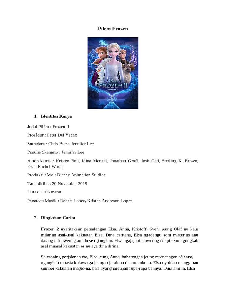 Pilém Frozen Bahasa Sunda | PDF