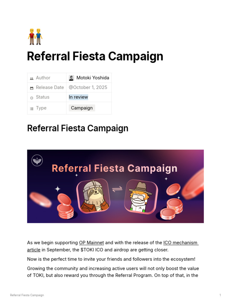 Referral Fiesta Campaign Details | PDF
