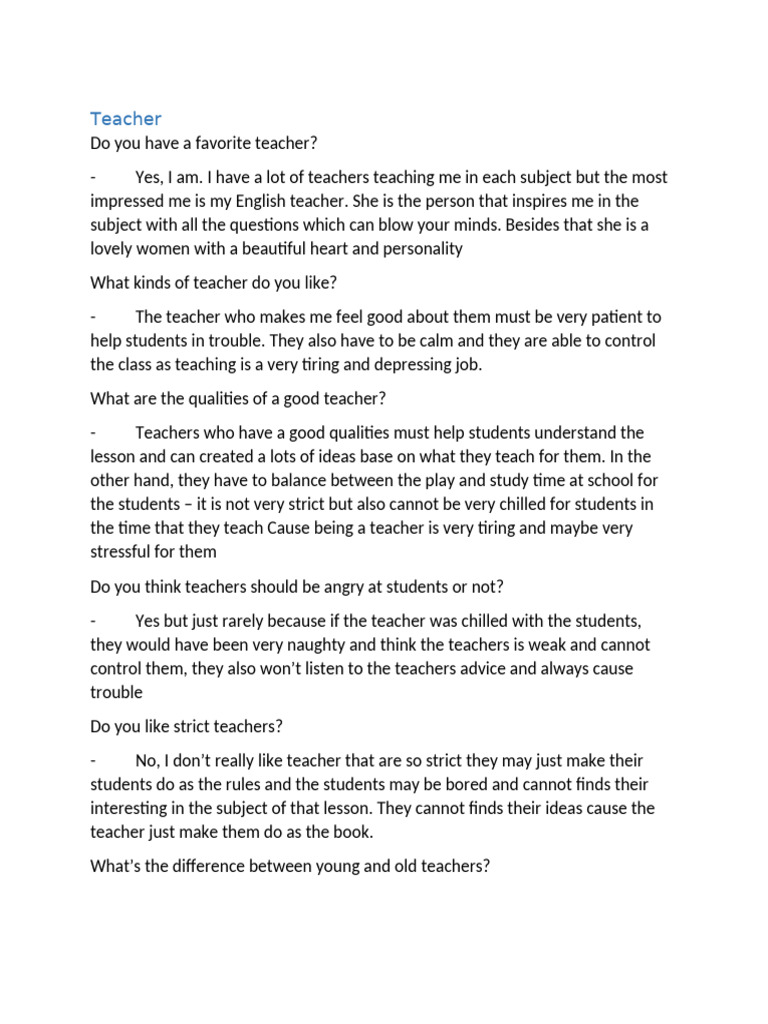 Qualities of an Inspiring Teacher | PDF | Dream | Teachers