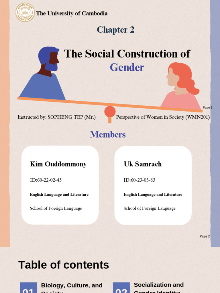 Social Construction of Gender Explained | PDF | Gender Studies | Gender