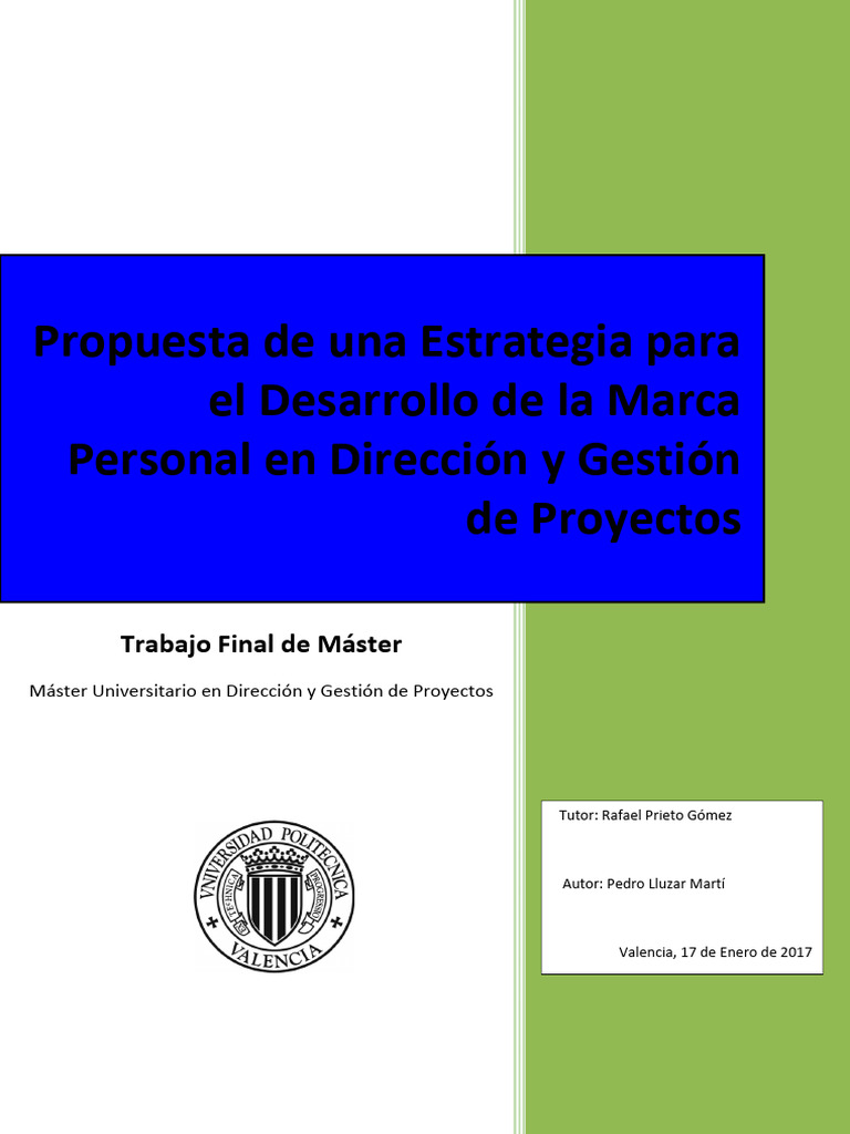 Propuesta de Una Estrategia para El Desarrollo de La Marca Personal en ...