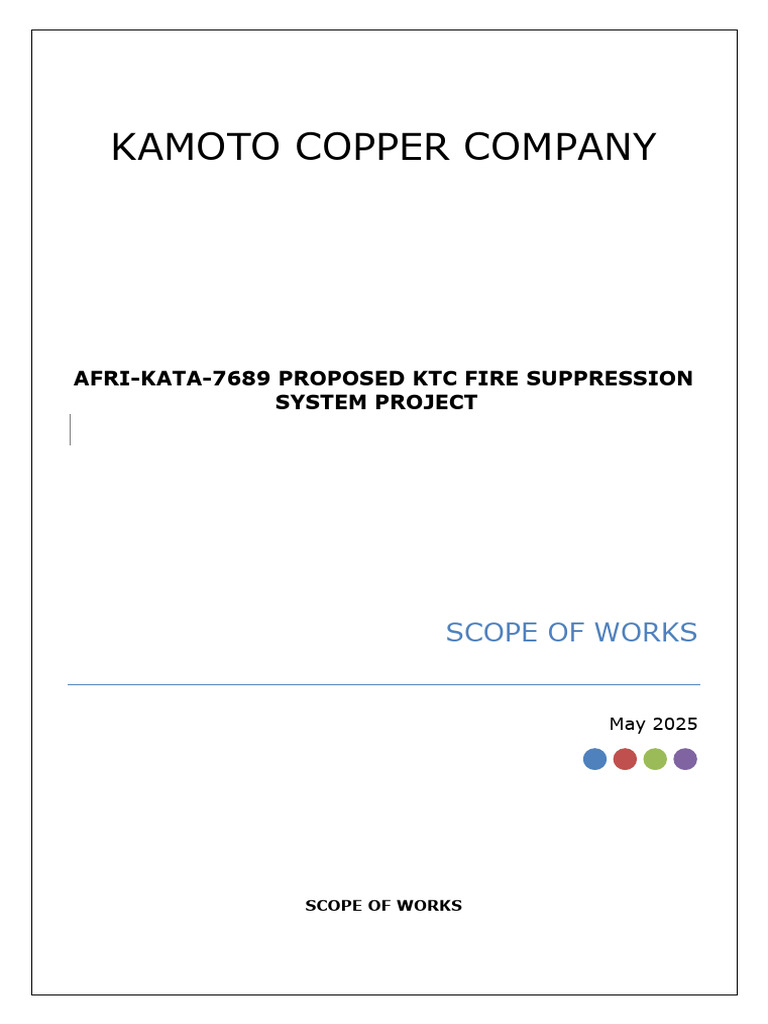KTC Fire Suppression Project SOW June 2025 | PDF | Pipe (Fluid ...