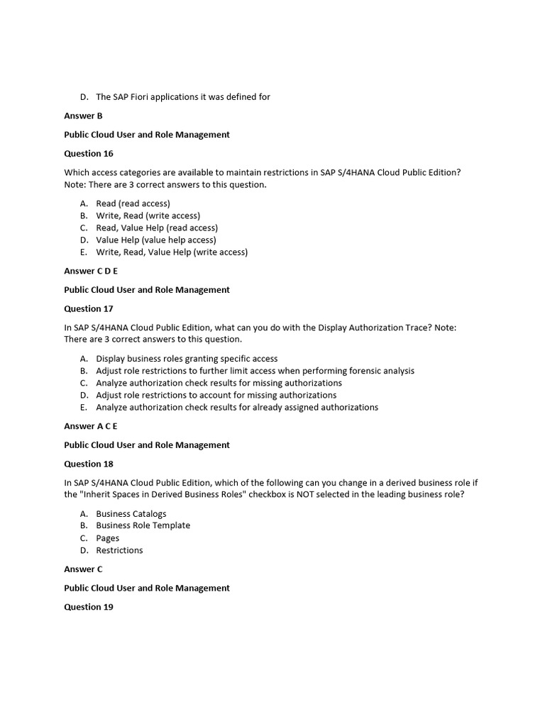 SAP S/4HANA Role Management Essentials | PDF | Databases | Software ...