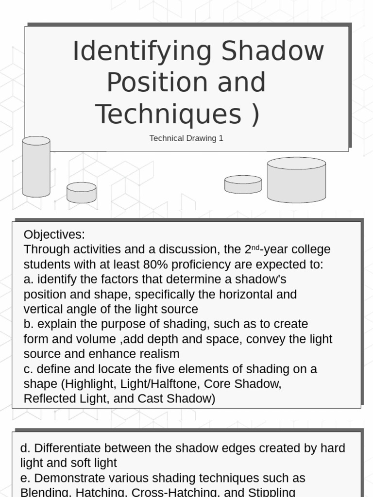 Basic Shadow Positioning of Shapes | PDF | Shadow | Drawing