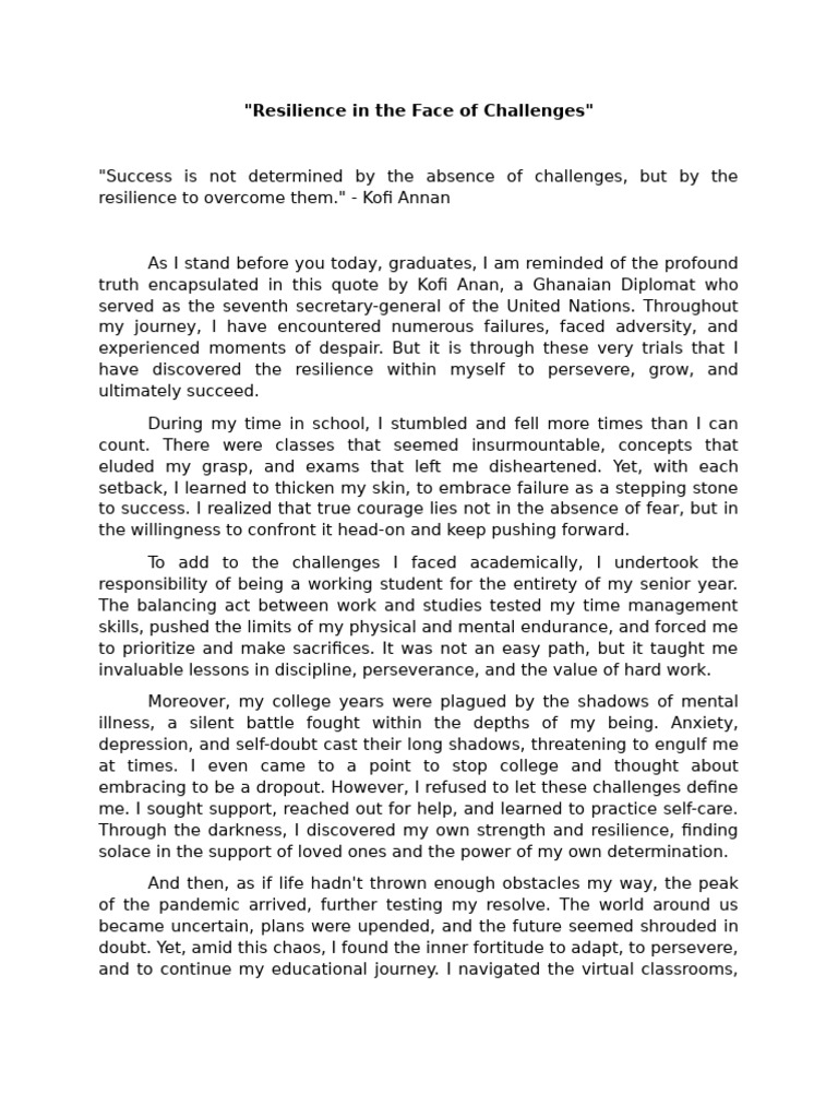 Overcoming Challenges with Resilience | PDF | Psychological Resilience ...
